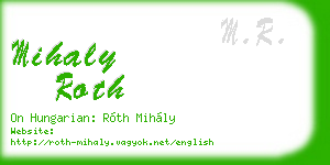 mihaly roth business card